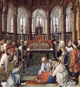 Rogier van der Weyden The Exhumation of Saint Hubert oil painting artist